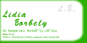 lidia borbely business card